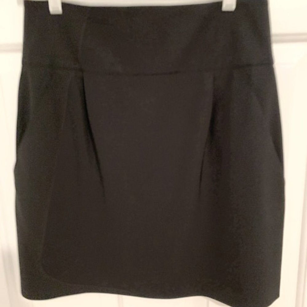 VINTAGE Theory A-Line Skirt w/Pockets,  Back Zip, Unlined, Black, SZ 8